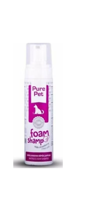 PURE PET DURULANMAYAN KÖPÜK SHAMPOO ÇİLEK ÖZLÜ 225 ML PURE PET DURULANMAYAN KÖPÜK SHAMPOO ÇİLEK ÖZLÜ 225 ML